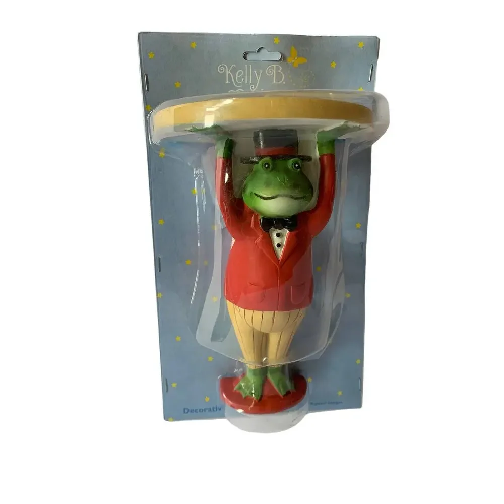 Kelly B. Rightsell Frog Prince Decorative Curtain Rod Hardware Holders Shelves